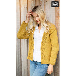Free Download - Knit the Cardigan in Rico Essentials Mega Wool Tweed Chunky