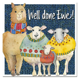 Emma Ball Greetings Card -Well Done Ewe!