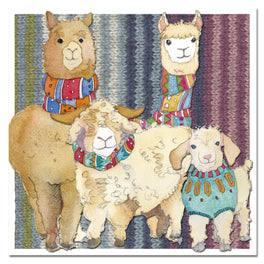 Emma Ball Greetings Card -Alpacas & Angoras