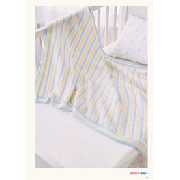 Free Download - Striped Baby Blanket in Sirdar Snuggly Dk
