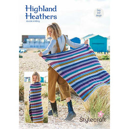 Free Pattern: Garter Stitch Blanket in Highland Heathers Dk