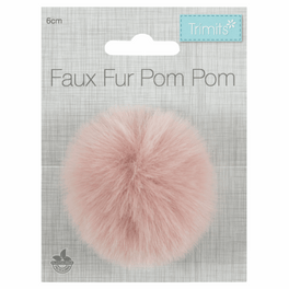 Trimits Faux Fur Medium (6cm) Pom Poms - Various Colours