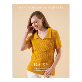 Daisy Fishtail Lace Polo Top in West Yorkshire Spinners Exquisite 4ply - Digital Version DBP0274