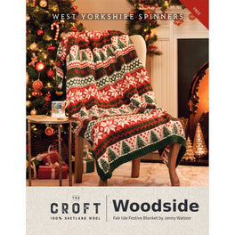 Free Download -  Woodside Fair Isle Festive Blanket Pattern in West Yorkshire Spinners The Croft Aran