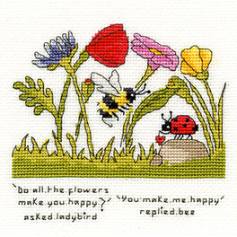 You Make Me Happy Cross Stitch Kit