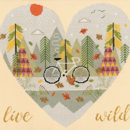 Wild at Heart: Live Wild Cross stitch kit