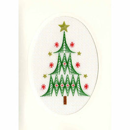 Christmas Tree Christmas Card Cross Stitch Kit