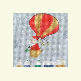 Delivery By Balloons - Christmas Card Cross Stitch Kit