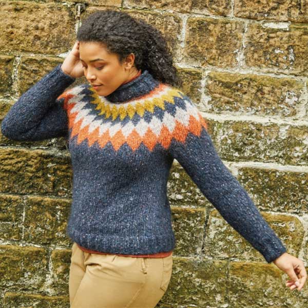 Buy Whisk Sweater in Rowan Tweed Haze - Digital Version – Black