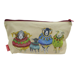 Emma Ball Zipped Pouch - Sheep in Sweaters