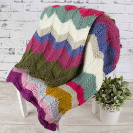 On Point Knitted Chevron Blanket Colour Pack - Stylecraft Special Chunky
