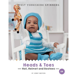 Heads and Toes Hat, Helmet and Bootees in West Yorkshire Spinners Bo Peep Dk - Digital Pattern