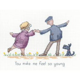 You Make Me Feel So Young -  Heritage Crafts Cross Stitch Kit