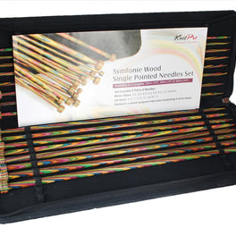 KnitPro Symfonie Wood Single Pointed Needles Set - 30cm Length