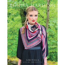 Free Download - Brigitta Striped Lace Shawl in Louisa Harding Yarns Amitola - Digital Version L13-01
