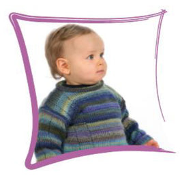 Free Download - Stripey Baby's Jumper in Lang Yarns Mille Colori