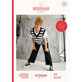 Free Download - Don't Walk Striped Tank In Sirdar Stories DK
