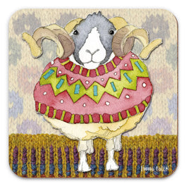 Emma Ball Single Coaster - Sheep In A Sweater