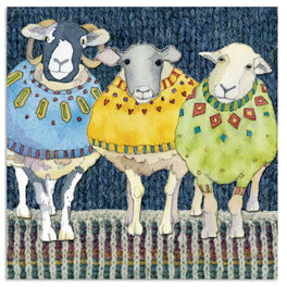 Emma Ball Greetings Card - Three Woolly Sheep