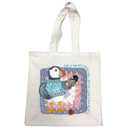 Emma Ball Cotton Canvas Bag - Yarn and Crochet Hook