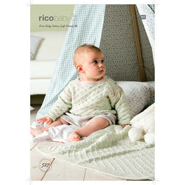 Jumper and Blanket knitted in Rico Baby Cotton Soft DK - Digital Version