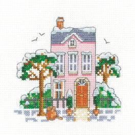 Winter Town House -  Heritage Crafts Cross Stitch Kit