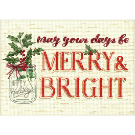 Merry & Bright Counted Cross Stitch kit