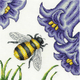 Bee and Bluebells Cross Stitch Kit