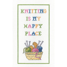 Happy Knitting -  Heritage Crafts Cross Stitch Kit