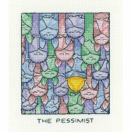 The Pessimist Cross stitch Kit by Peter Underhill