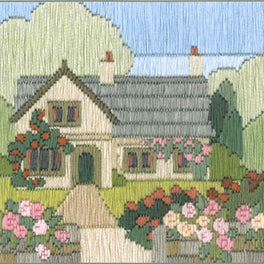 Rambling Rose Cottage Silken Longstitch Kit