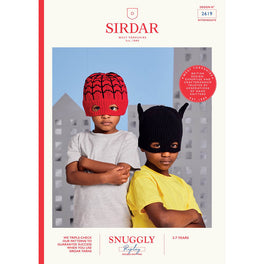 Super Hero Hats in Sirdar Snuggly Replay Dk
