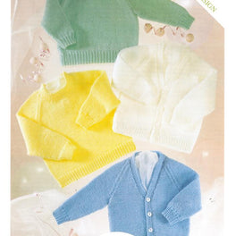 Baby / Children's sweater and cardigan in Double Knitting /4ply