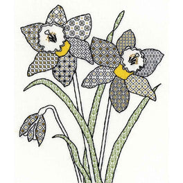 Blackwork Daffodils